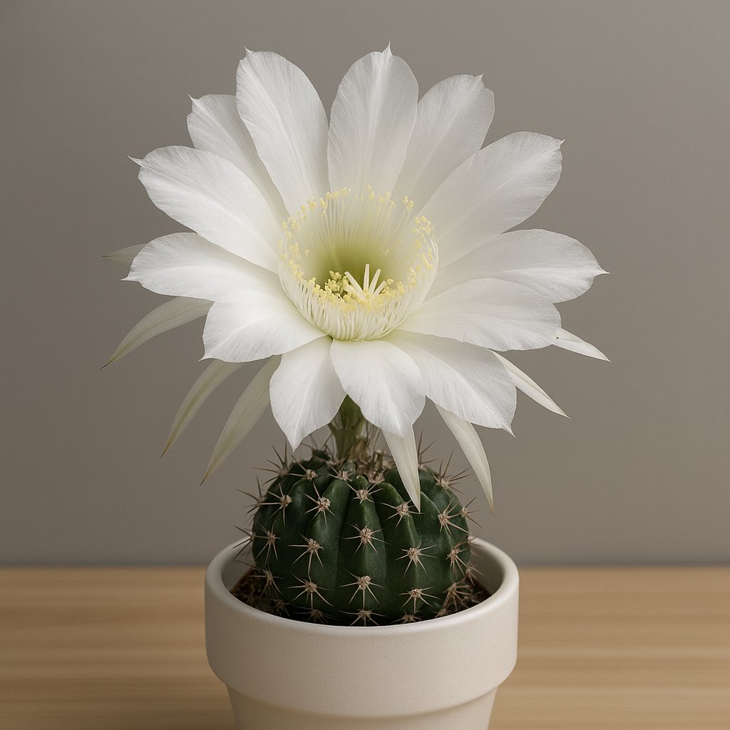 Echinopsis mit gelber Blüte