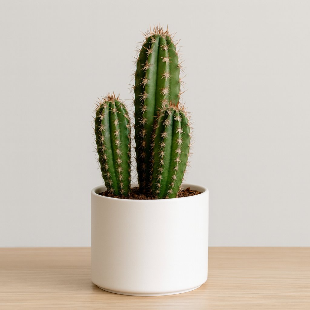 Echinopsis Peruviana in weißem Topf