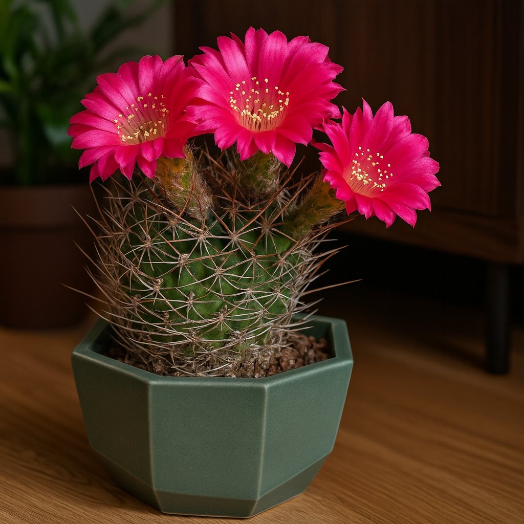 Echinopsis backebergii mit 3 großen Blüten